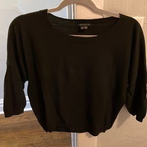 Theory Crop Sweater with 3/4 Length Sleeve